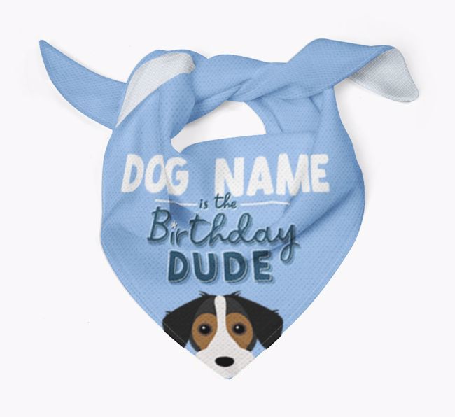 Birthday Dude: Personalised {breedFullName} Bandana